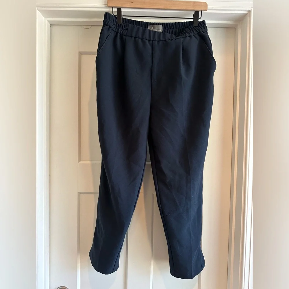Anthropologie Navy Blue Copley Tapered Pants - Dress Pants Medium - Picture 4 of 6